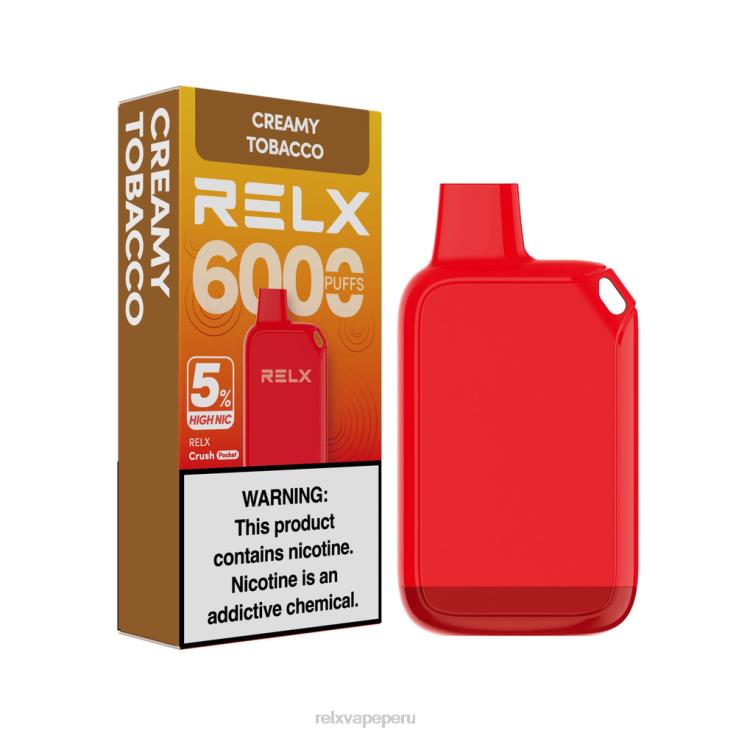 RELX Crush Pocket 6000 5% alto nic | 462NH28 ‎RELX Vape Precio Perú tabaco cremoso