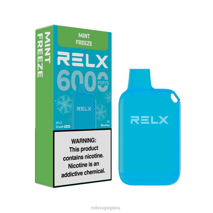 RELX Crush Pocket 6000 helado | 462NH12 ‎RELX Vape Precio Perú congelación de menta