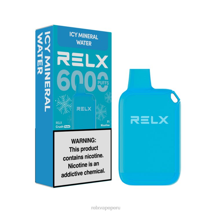RELX Crush Pocket 6000 helado | 462NH23 ‎RELX Cigarrillo Electronico agua mineral helada