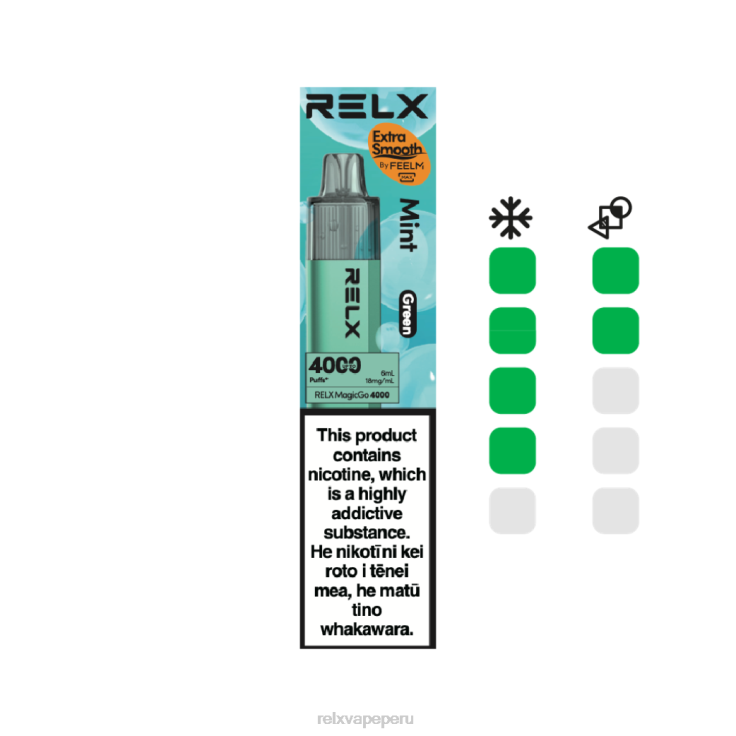 RELX MagicGo 4000 vaporizadores desechables | 462NH4 ‎RELX Vape Precio Perú menta (verde)